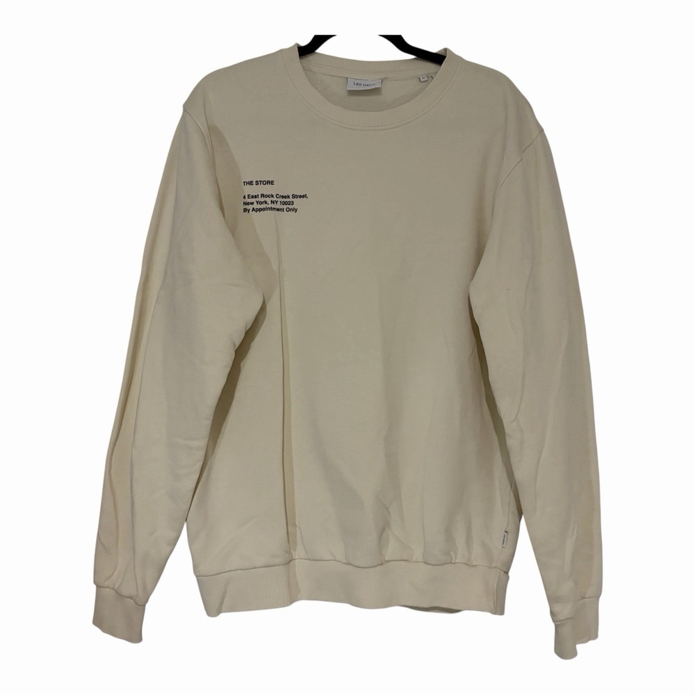 Les Deux The Store New York City Sweatshirt 100% Cotton Crew Neck Medium Beige